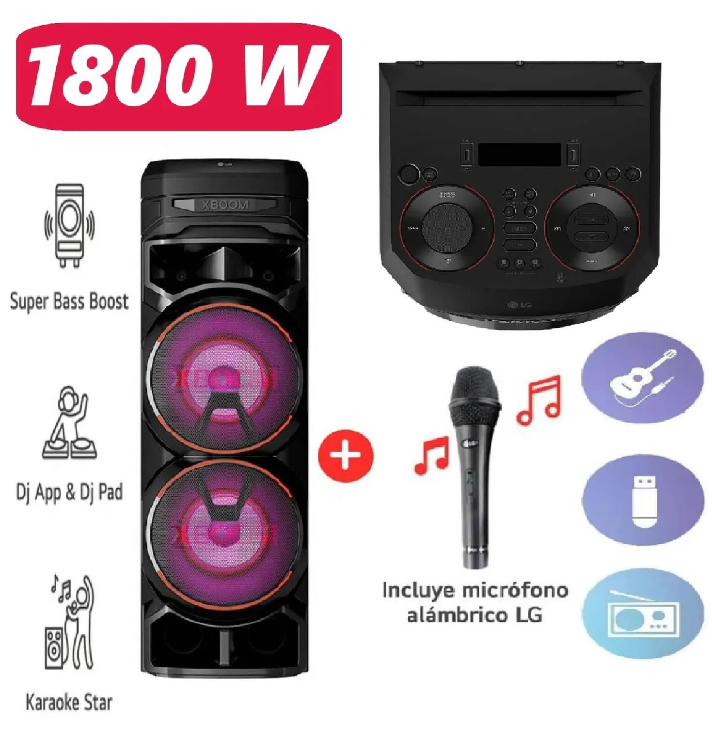 Parlante Torre LG XBOOM RNC9 Bluetooth con Micrófono